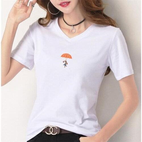 White T shirt Women Tshirt Pink Cotton Summer T-Shirt Women Tops Kawaii Black Tee Shirt Femme Camiseta Mujer DD8167