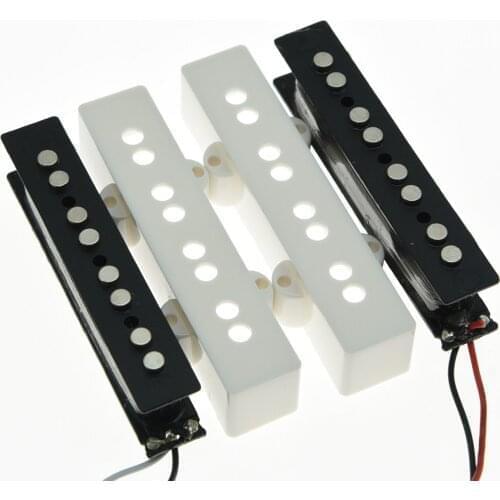 White J Bass Neck Bridge Pickup Bass Pickups Set for 4 String Jazz Bass Guitar