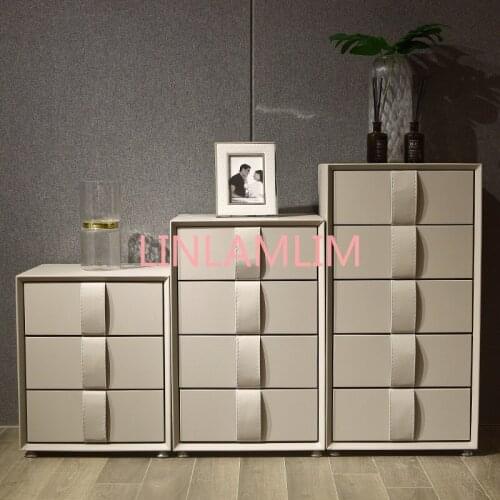 Wooden leather cabinet 3 drawers + 4 drawers + 5 drawers Living Room home side chest minimalist modern rectangle mesas de basse
