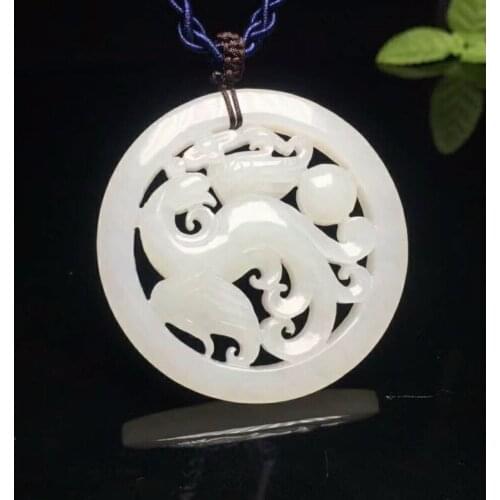 H38#Exquisite Hetian jade carving, pendant