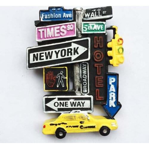 Fridge magnet new york USA american street signs nameplate stereo kitchen decoration magnet gift souvenir creative paste