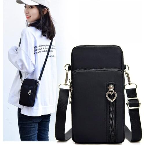 Small Cute Shoulder Bags For Women Handbag Travel Wallets Crossbody Bag Zipper Organizer Neck Pouch Three Layers Purse