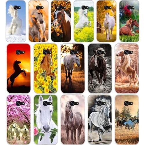 168FG Horse Animal Printed Soft Silicone Tpu Cover phone Case for Samsung a3 2016 a5 2017 a6 plus a7 a8 2018 s6 7 8 9