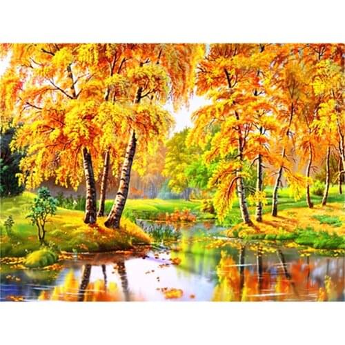 Landscape Nature DIY Embroidery 11CT Cross Stitch Kits Craft Needlework Set Printed Canvas Cotton Thread Home Room