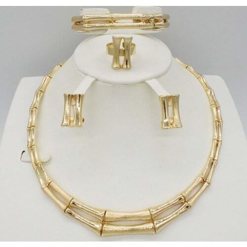 Dubai Gold Jewelry Sets Nigerian Wedding African Beads Crystal Bridal Jewellery Set Rhinestone Ethiopian Jewelry parure