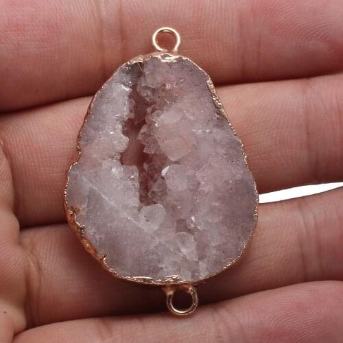 Natural Stone Connector Irregular Exquisite Agates For Jewelry Making DIY Necklace Bracelet Accessory