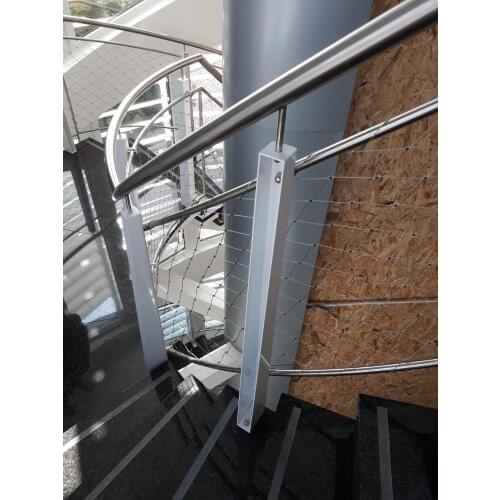 Inox cable mesh for stairs railing /Anti fall safety protect mesh/Corrosion Resistant AISI304 wire rope netting