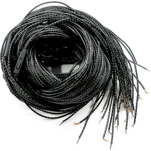 Newest FENGRU DIY 1.25M Replacement wire Audio Cable Headphone Repair Wire DIY Headphone Earphone Maintenance Wire with mic