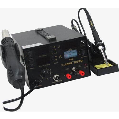 SAIKE 909D-Rework Soldering Station 700W Heating rapidly Hot air gun for SOIC CHIP QFP 220V