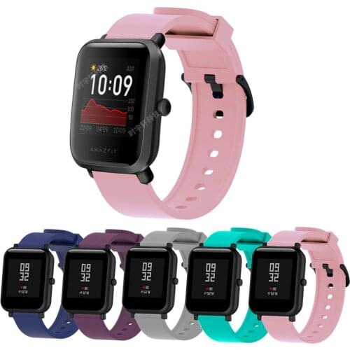 20mm Universal Replacement Watch Band sport Silicone Strap for Huami Xiaomi Amazfit Bip for WeLoop hey 3s /Ticwatch2/ GTS
