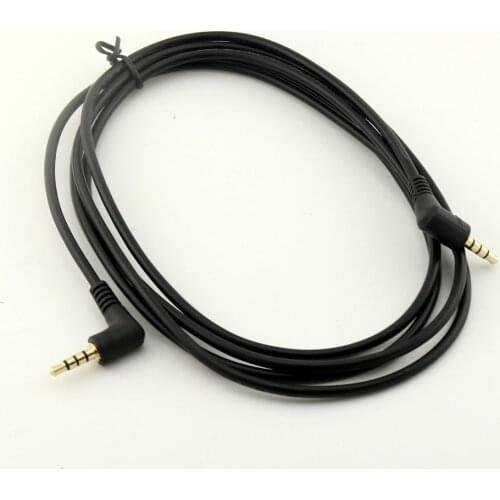 1pcs 3FT/ 6FT Gold 3.5mm 4 Poles Stereo Right Angle Male to Male TRRS Audio Adapter Cable