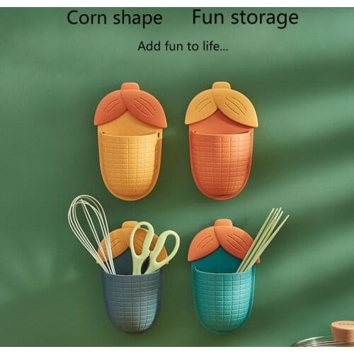 1pcs New Cartoon Wall Mounted Non Perforated Cosmetic Box Storage Box Bathroom Wall Shelf Storage Box Small Object Sorting Box