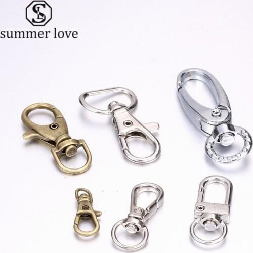 20Pcs/Lot Lobster Clasps Clips Key Hook Metal Key Chain Rings Snap Hook Key Chains Key Rings DIY Accessory Sleutelhanger Ring