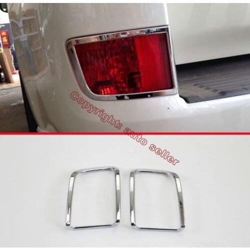 ABS Chrome Rear Fog Light Lamp Cover Trim For Toyota Land Cruiser 2016 2017 2018