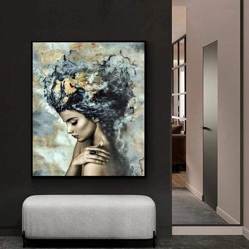 Abstract Portrait Wall Art Canvas Painting