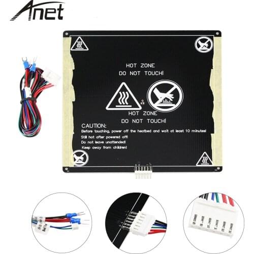 Anet A6 A8 E12 MK3 12V Hotbed Aluminum Heated Bed Upgraded from MK2B & MK2A for Mendel RepRap i3 3D Printer Hot-bed