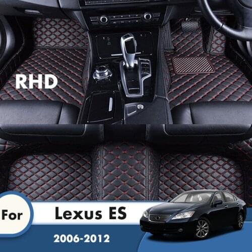 RHD Car Floor Mats For Lexus ES 2012 2011 2010 2009 2008 2007 2006 Auto Interiors Accessories Custom Front And Rear Side Rugs