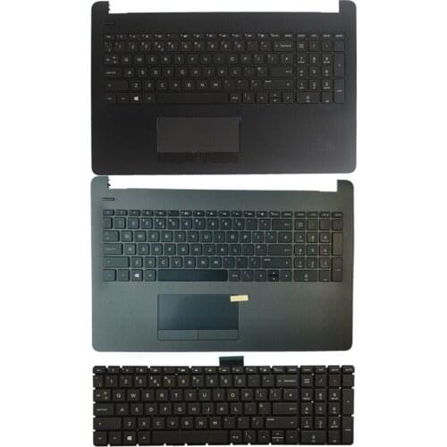 UK laptop keyboard for HP 15-bs030nr 15-bs037nr 15-bs038cl 15-bs028cl 15-bs012cy 15-bs013cy with Palmrest Upper Cover