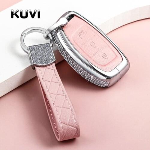 Alloy Leather Car Remote Key Case Cover For Hyundai Creta I10 I20 I30 I40 IX20 IX25 IX35 ITucson Elantra Santa Fe 2016 2017 2018