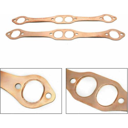 For 383 SB US Reusable 305 Oval Gaskets Copper Port Chevy SBC 327 Exhaust Header