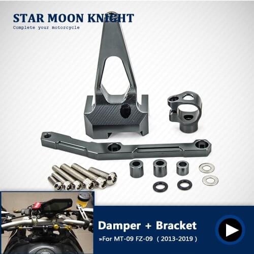 For YAMAHA MT 09 MT-09 MT09 FZ09 FZ-09 2013-2019 Motorcycles Adjustable Steering Stabilize Damper Bracket Mount Support Kit