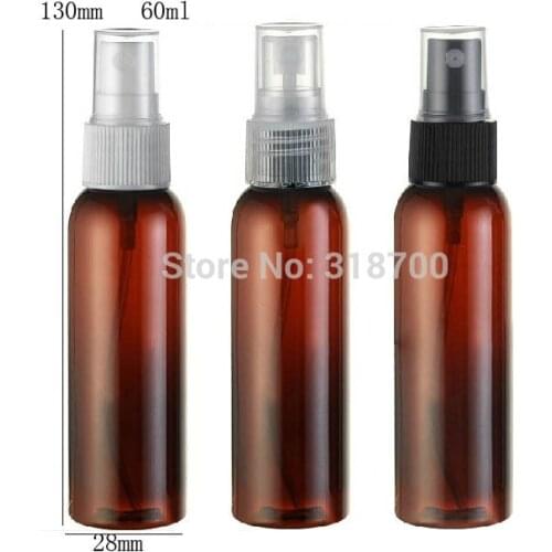 50 x 60ml Amber PET Perfume Bottle, 60cc Mist Spray Bottle, 2OZ Fragrance Perfume Bottle
