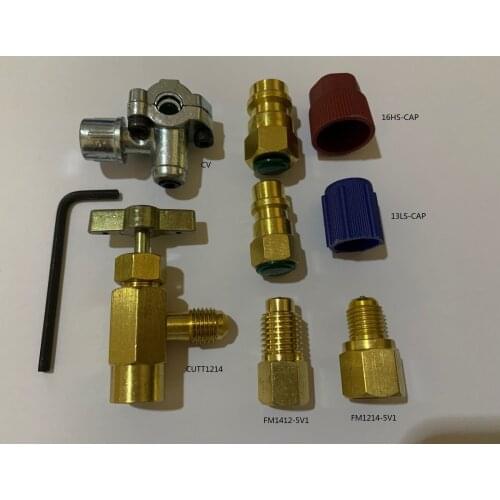 R12 to R134A Conversion Kit BPV31 Piercing Tap Valve Refrigerant Opening Valve 8401 Refrigerant Vacuum Pump Adapter