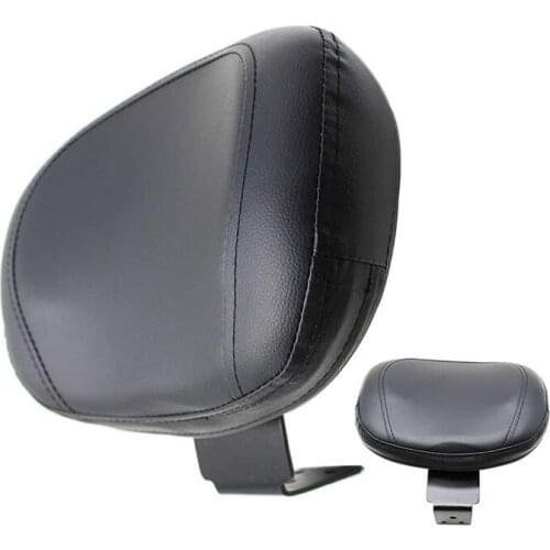 Motorcycle Leather Driver Sissy Bar Backrest Back Rest Cover Pads Seat for Yamaha V Star XVS 400 650 1998-up