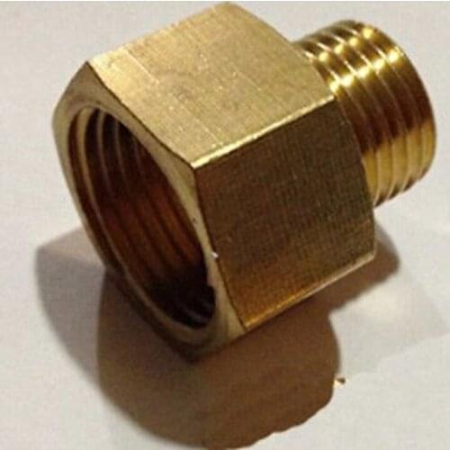 Brass Reducer Hex Head M10x1mm Female to M8x1mm Male Thread Reducing Bush adapter Fitting for Pressure gauge