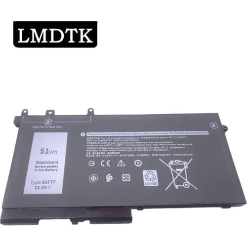 LMDTK New 93FTF Laptop Battery For Dell 5480 5490 5580 5590 5495 5491 M3520 M3530 E5480 E5490 E5580 E5590 4YFVG 11.4V 51WH