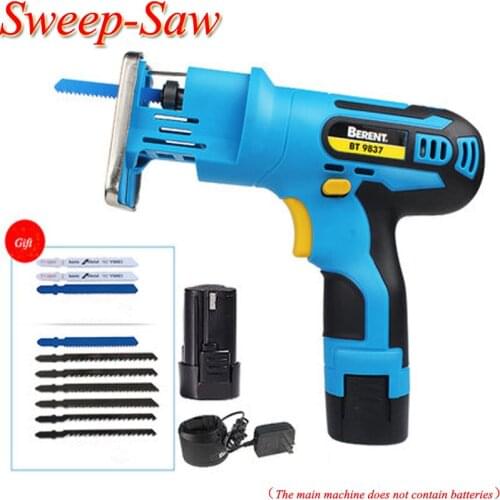 Woodworking Jig Saw Included 10pcs Blades Rechargeable Lithium Battery Mini Scroll Saw Multi-function Electric Saw Tools BT9837