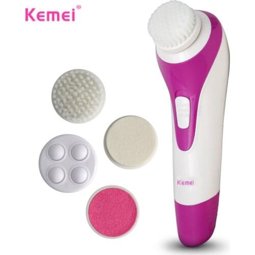 Kemei Skin Beauty Brush Massager Electric Wash Face Feet Care Machine Facial Pore Cleaner Body Cleaning Waterproof IPX7
