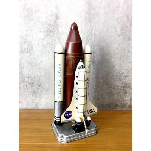 Retro Space Rocket Model Gift Decorations Desktop Decoration Creativity Make Old Craft Space Shuttle Models