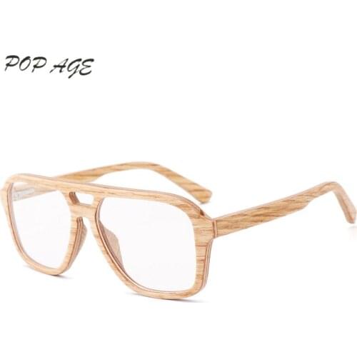 Clear Lens Wood Frame Men Glasses Frame Optical Eyewear Zonnebril Heren GB138
