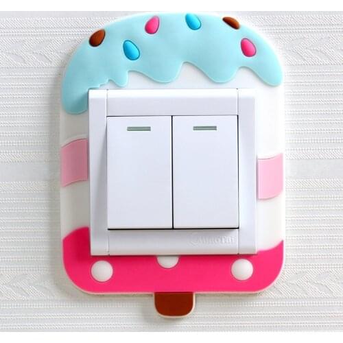 New Cute Cartoon 3D Wall Silicon on Switch Stickers Children Luminous Switch Light Kid Room Home Decoration Protective Cover