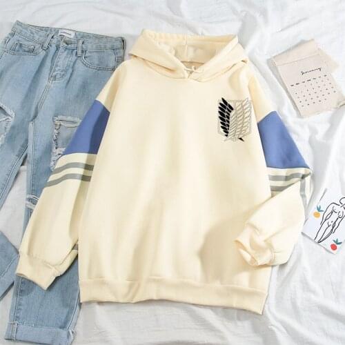 Attack on Titan Cosplay Hoodie Denim Jacket Autumn Winter Unisex Man Woman Hooded Sweatshirt Outwear Clotheres White/Blue/Orange