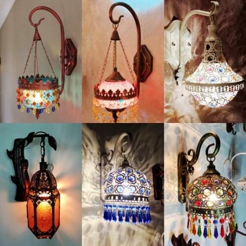 Out, wrought iron wall lamp, Morocco Bohemia peaceful type amorous feelings of the western corridor southeast Asia