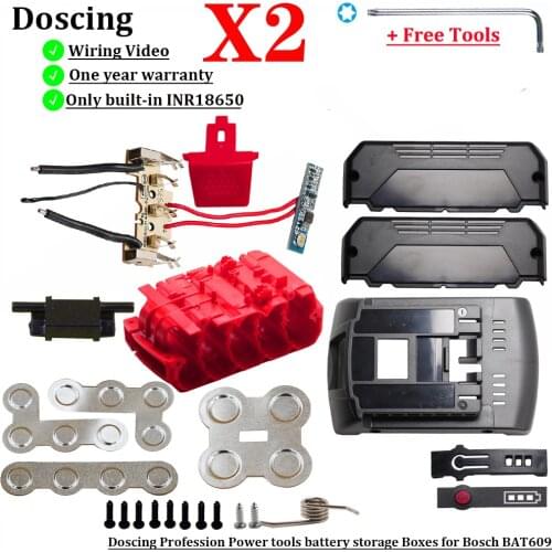 Doscing BAT618 Battery Plastic Case PCB Circuit Board LED Indicator For 18V BAT610 BAT609G BAT618 Li-ion Battery Video tutorial