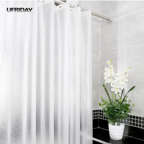 UFRIDAY Translucent EVA Shower Curtain New Frosted Matte Silk Thick 3D Bath Curtains Waterproof Bath Screen for Bathroom Curtain