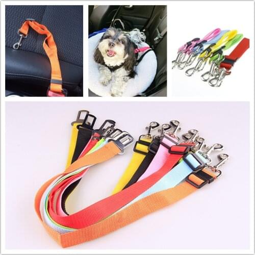 7 Colors Pet Dog Cat Car Seat Belt Adjustable Harness Seatbelt Lead Leash for Small Medium Dogs Travel Clip Pet Supplies
