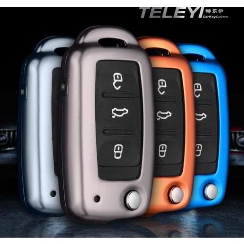 Deluxe Aluminum Alloy Key Shell + Key Chain Protective Case Cover Skin For Volkswagen VW Touran Lamando Passat Jetta POLO Golf 6