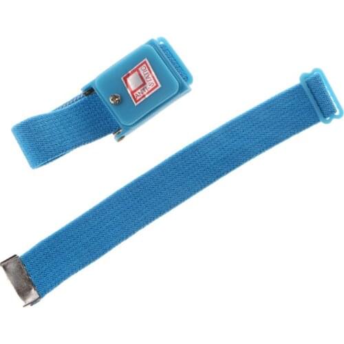 Blue Anti Static Wrist Strap Cordless Bracelet Wireless Adjustable Electrostatic ESD Discharge Cable Wristband