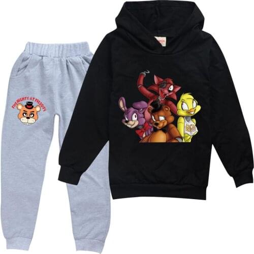 Children Boys Girl Clothing Sets Five Nights At Freddys Tracksuit Casual Hoodies + Trousers Spring Autumn Sport Suit Tshirt Pant