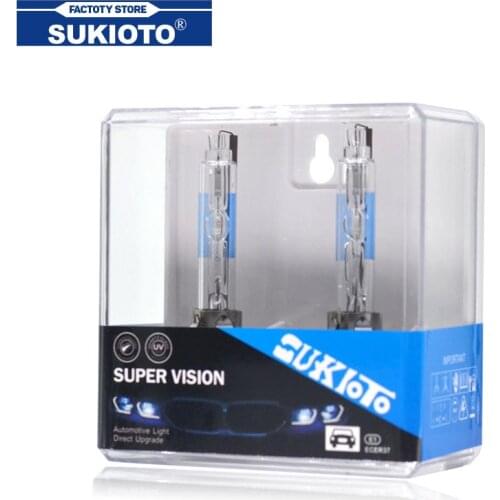 SUKIOTO 2PCS New OEM Car Headlight D1S D2S D3S D4S 55W Xenon HID Lamps 5500K Metal Holder 35W D1 D2 D3 D4 HID Replacement Bulb