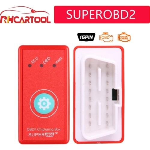 Superobd2 OBD II ECU Chip tuning Box Plug and Drive interface like nitro OBD2 Super obd2 for diesel vehicles with Reset Button