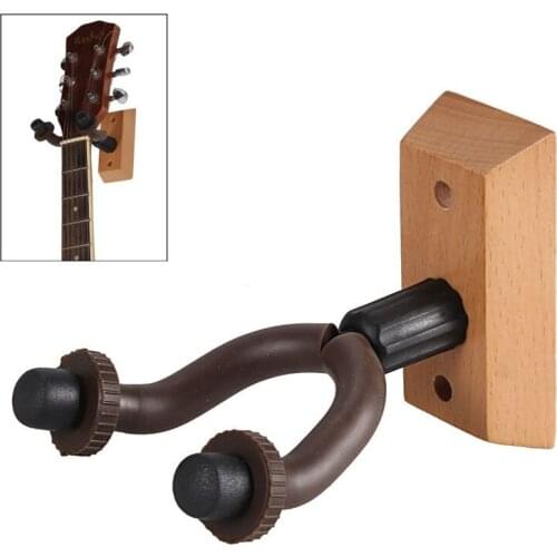 Musical Guitar Hanger Wooden Wall Mount Hook Holder Keeper for Electric Acoustic Guitars Bass Ukulele Violin Mandolin