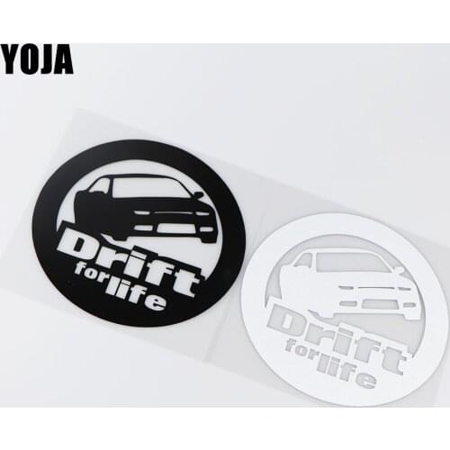 YOJA 15.6X15.6CM Drift For Life Body Decoration Car Sticker Window Glass Decal ZT4-0209