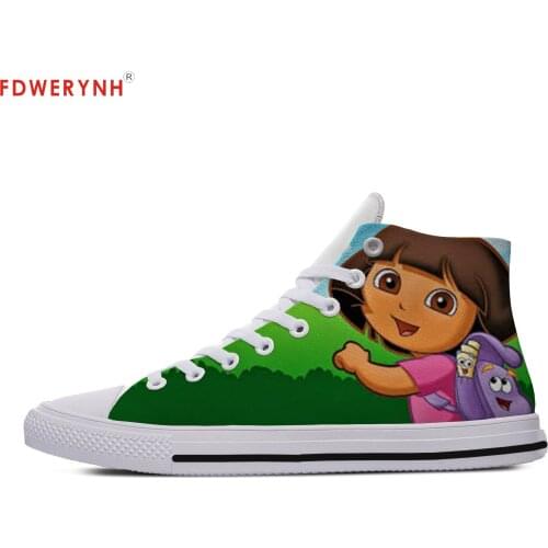 Womens Customized Casual Canvas Shoes High The Explorer For Dora High Top Shoes Women Breathable Custom Shoes