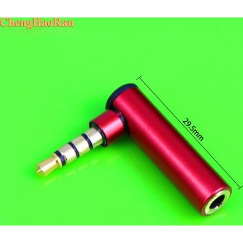 1pcs 3.5mm 90 Degree 4 Pole Right Angle Female To Male 4 Pole Audio Stereo Plug L Shape AUX Headphone Jack Adapter Converter