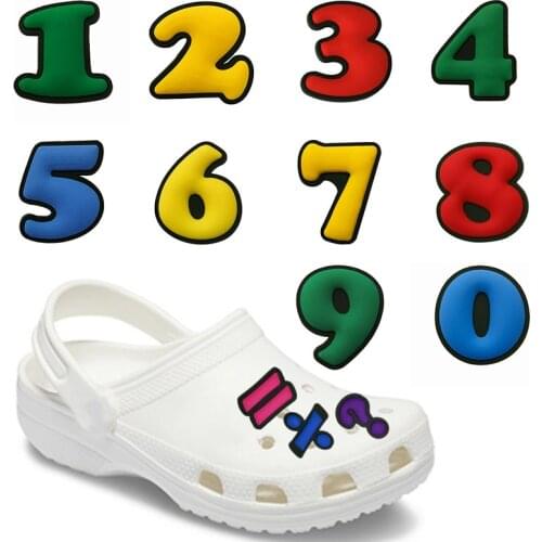 1PCS Numbers&Arithmetic Symbols PVC Shoe Charms Educational Shoes Accessories Shoe Decorations Ornaments Kids Gift